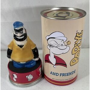 1994 Fossil Popeye Watch And Tin Brutus Figure  (Watch And Box Not Included)
